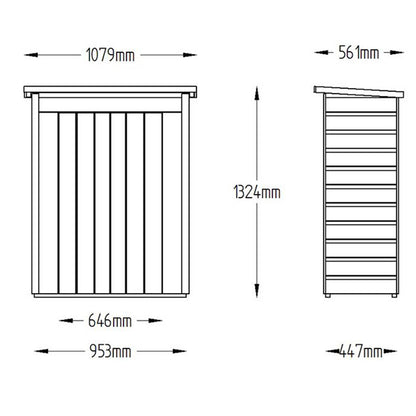 Forest Shiplap Pent Garden Store - Pressure Treated - JJ Building Materials