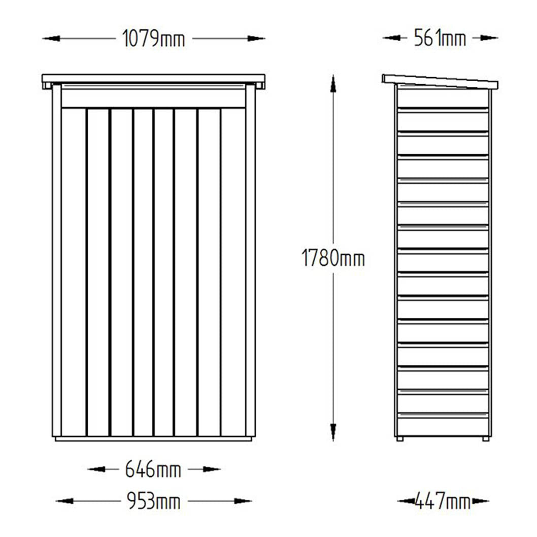 Forest Shiplap Pent Tall Garden Store - Pressure Treated - JJ Building Materials
