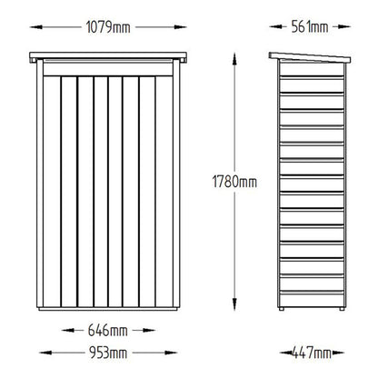 Forest Shiplap Pent Tall Garden Store - Pressure Treated - JJ Building Materials
