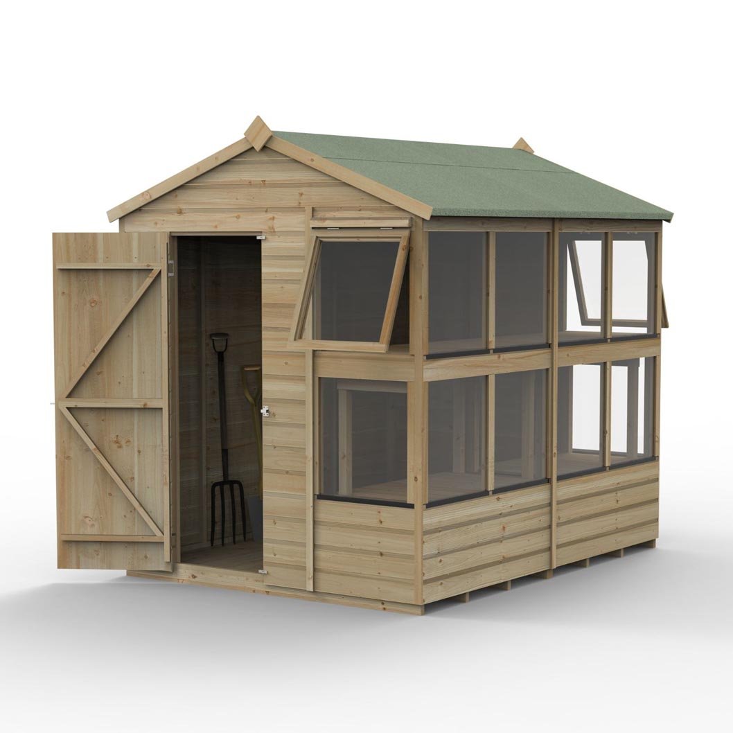 Forest Shiplap Pressure Treated 8x6 Apex Potting Shed - JJ Building Materials