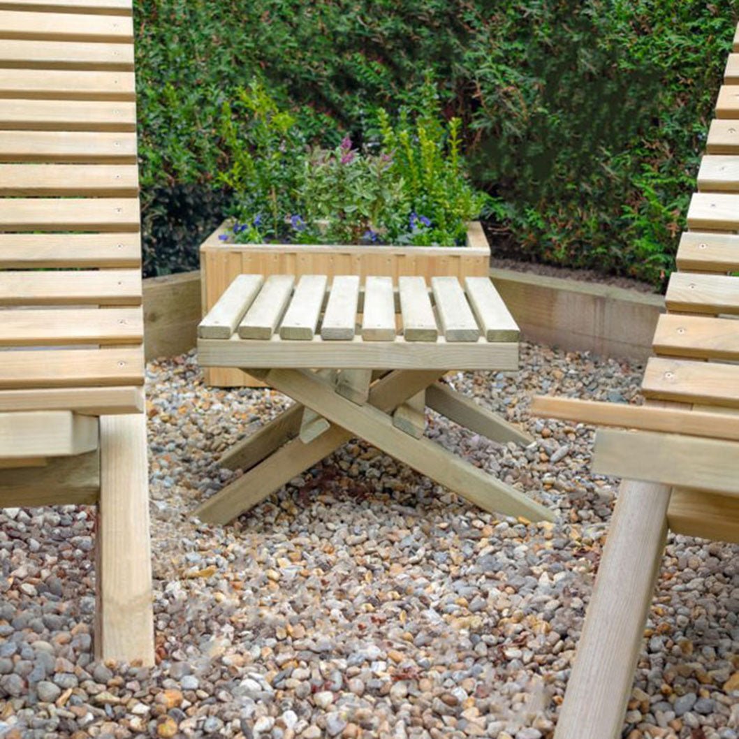 Forest Slatted Chair and Table Set - JJ Building Materials