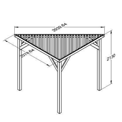 Forest Slatted Corner Pergola - JJ Building Materials