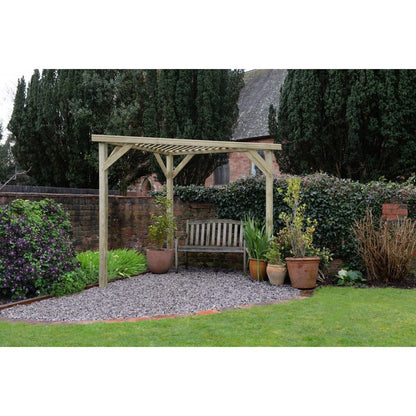 Forest Slatted Corner Pergola - JJ Building Materials