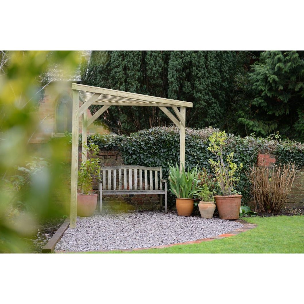 Forest Slatted Corner Pergola - JJ Building Materials