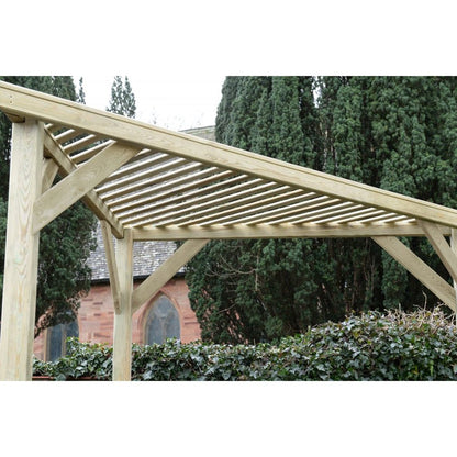 Forest Slatted Corner Pergola - JJ Building Materials