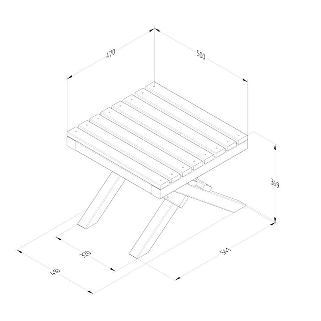 Forest Slatted Table - JJ Building Materials