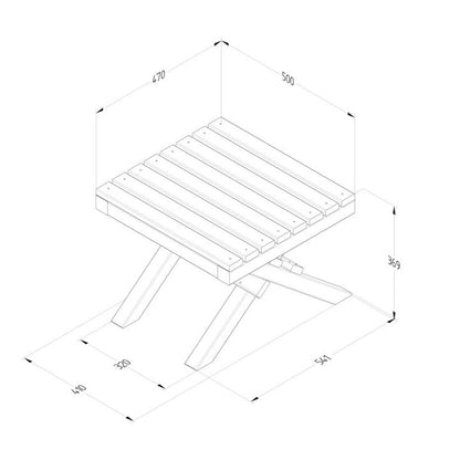 Forest Slatted Table - JJ Building Materials