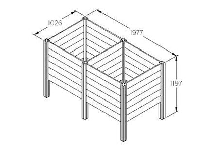 Forest Slot Down Compost Bin Extension Kit - JJ Building Materials