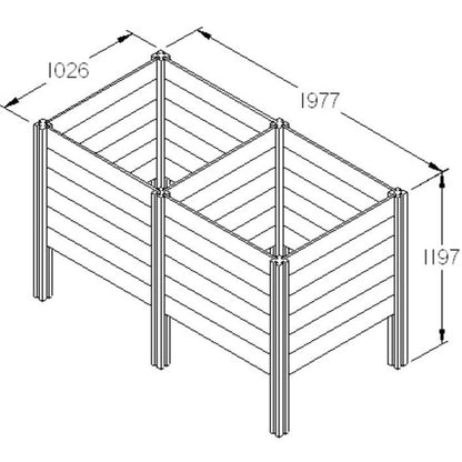 Forest Slot Down Compost Bin Extension Kit - JJ Building Materials