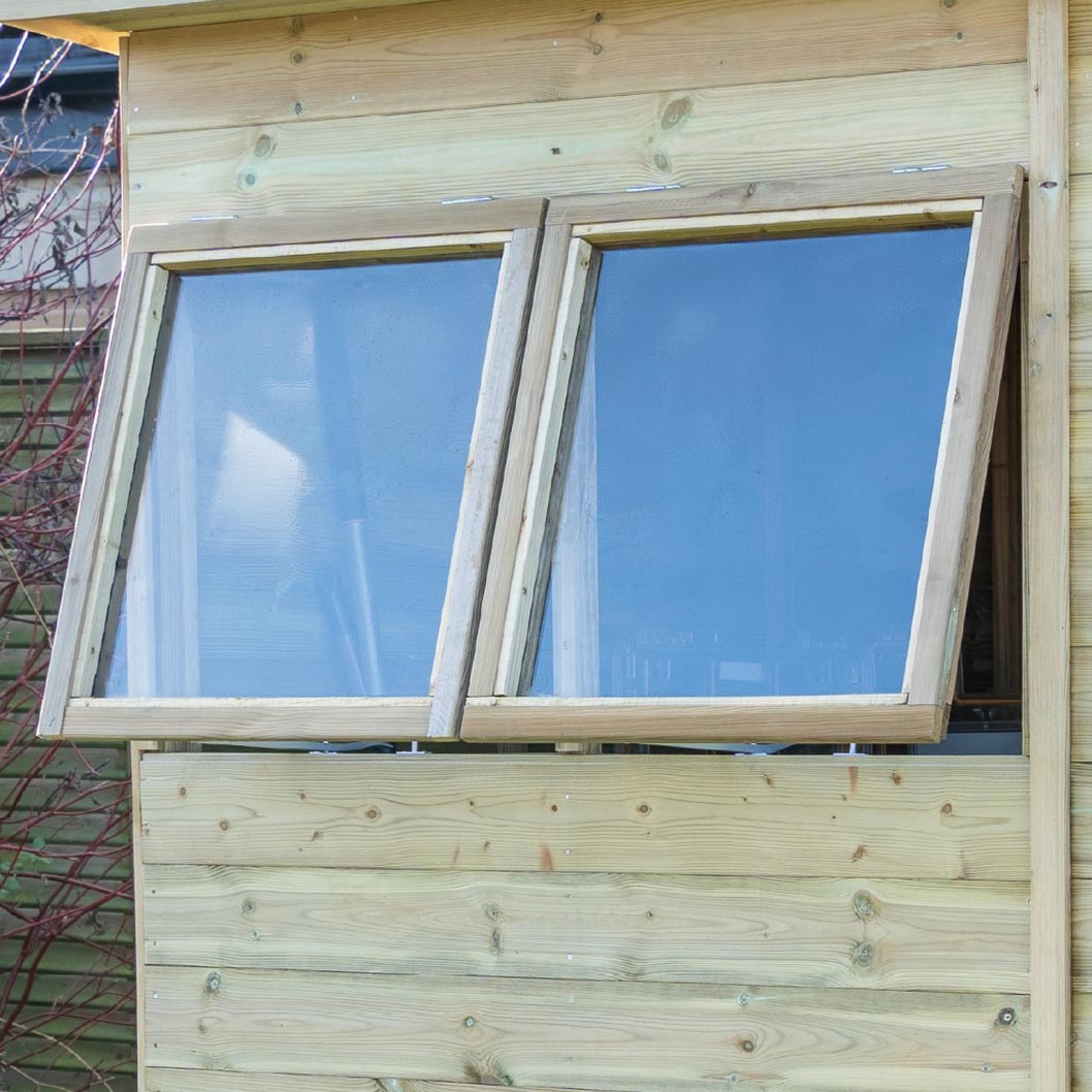Forest Timberdale 10x10 Apex Shed - Double Door - 4 Windows - 2 Opening - JJ Building Materials