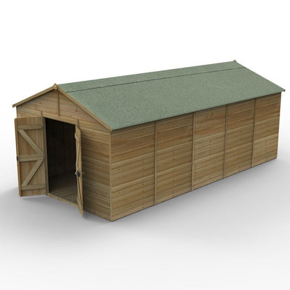 Forest Timberdale 10x20 Apex Shed - Double Door - No Windows - JJ Building Materials