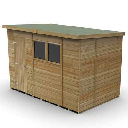 Forest Timberdale 10x6 Pent Shed - 2 Window - 1 Opening - JJ Building Materials