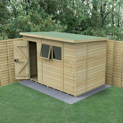Forest Timberdale 10x6 Pent Shed - 2 Window - 1 Opening - JJ Building Materials