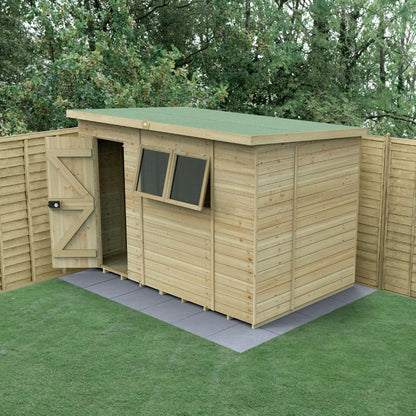 Forest Timberdale 10x6 Pent Shed - 2 Window - 2 Opening - JJ Building Materials
