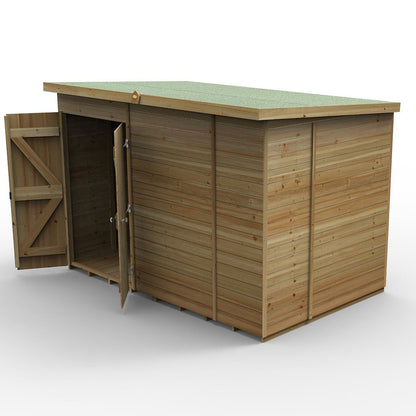 Forest Timberdale 10x6 Pent Shed - Double Door - No Windows - JJ Building Materials