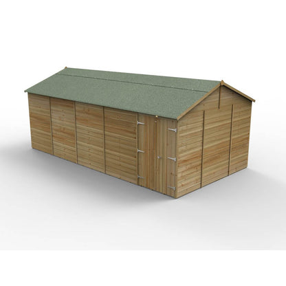 Forest Timberdale 20x10 Reverse Apex Shed - Double Door - No Windows - JJ Building Materials