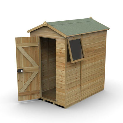 Forest Timberdale 4x6 Apex Shed - 1 Window - 1 Opening - JJ Building Materials