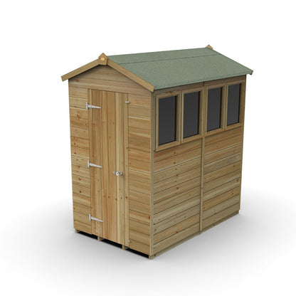 Forest Timberdale 4x6 Apex Shed - 4 Windows - 1 Opening - JJ Building Materials