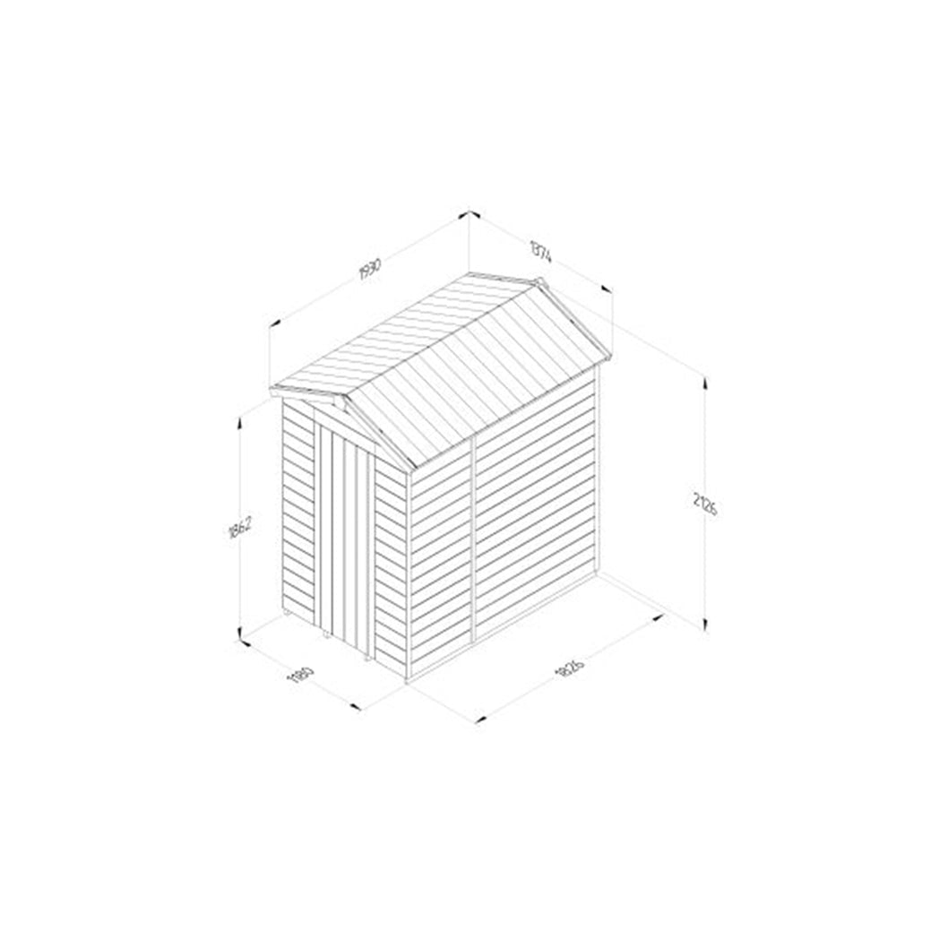 Forest Timberdale 4x6 Apex Shed - No Windows - JJ Building Materials