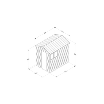 Forest Timberdale 5x7 Apex Shed - 2 Windows - 1 Opening - JJ Building Materials