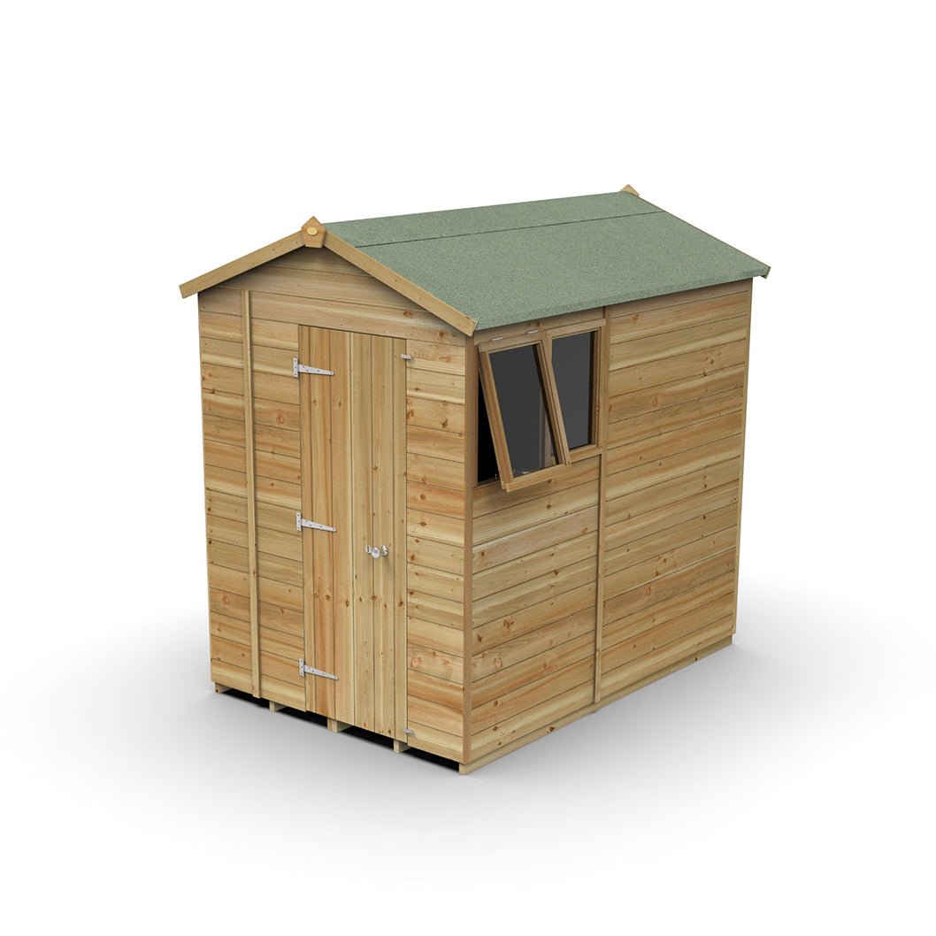Forest Timberdale 5x7 Apex Shed - 2 Windows - 1 Opening - JJ Building Materials