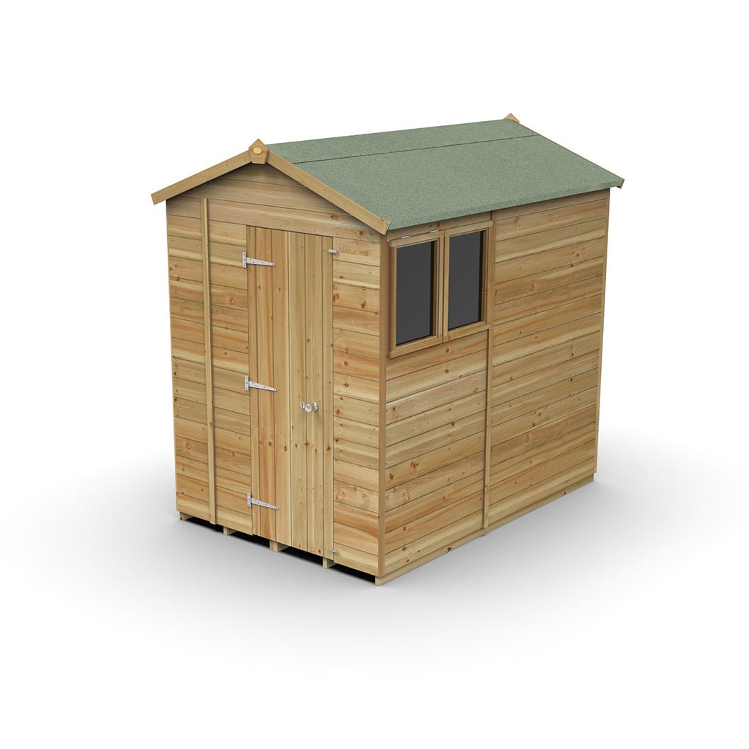 Forest Timberdale 5x7 Apex Shed - 2 Windows - 1 Opening - JJ Building Materials