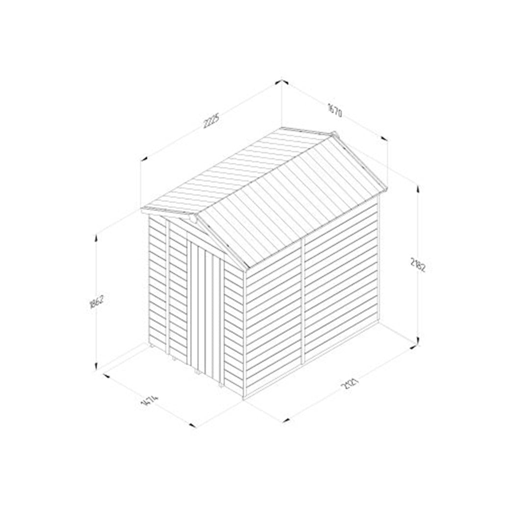 Forest Timberdale 5x7 Apex Shed - No Windows - JJ Building Materials