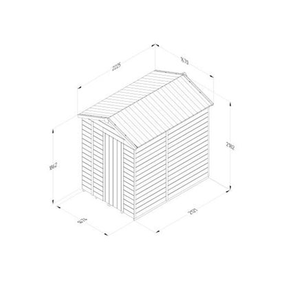 Forest Timberdale 5x7 Apex Shed - No Windows - JJ Building Materials