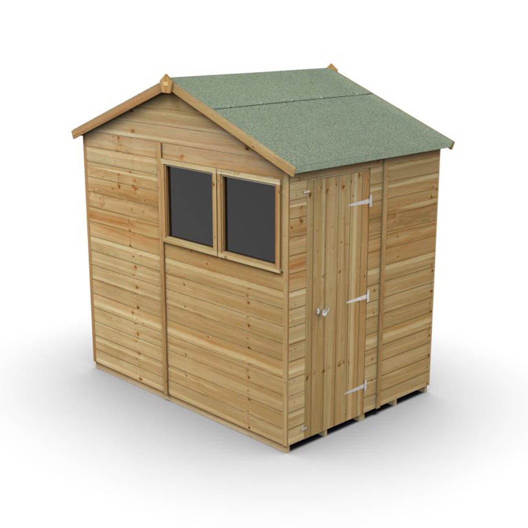 Forest Timberdale 5x7 Reverse Apex Shed - 2 Window - 1 Opening - JJ Building Materials
