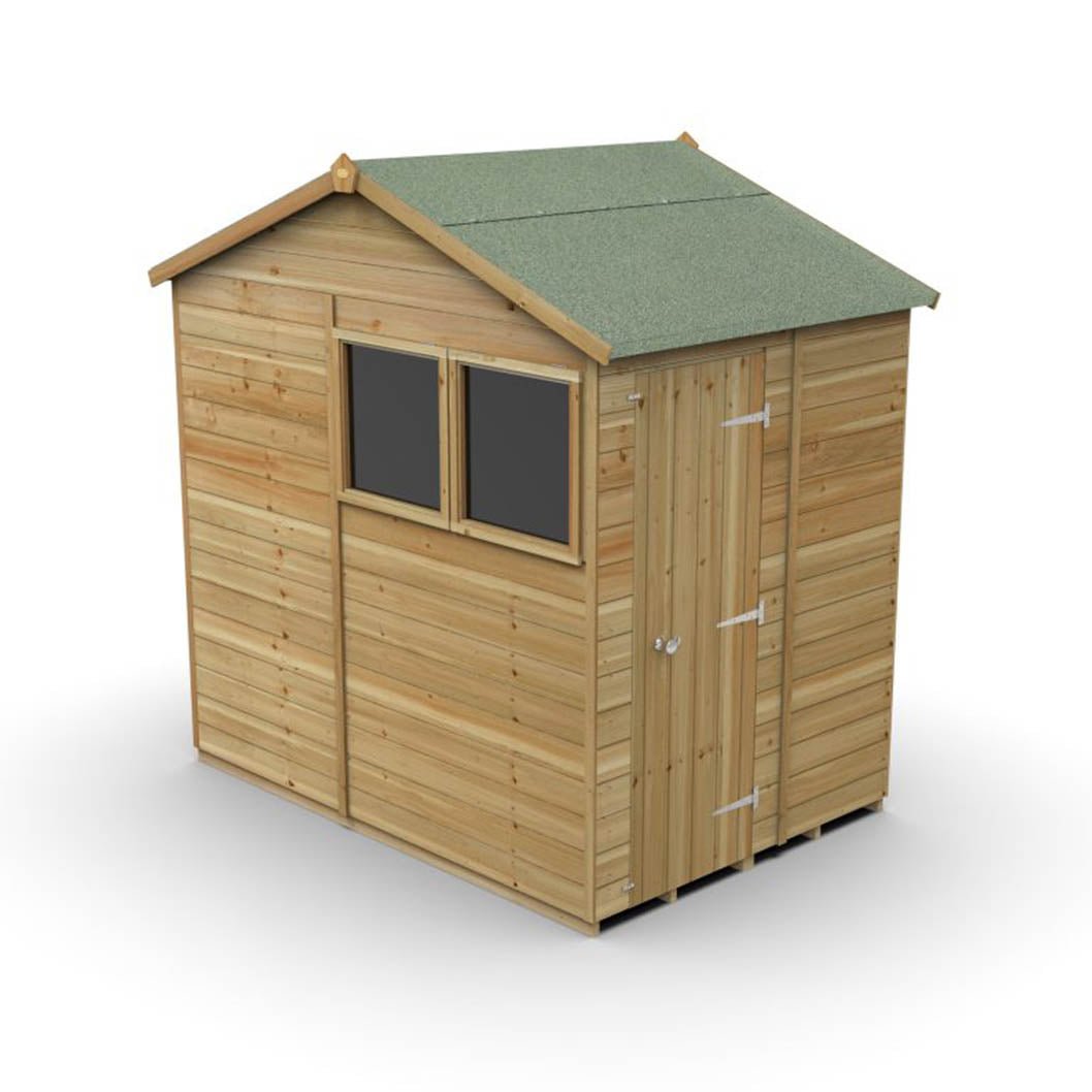 Forest Timberdale 5x7 Reverse Apex Shed - 2 Window - 2 Opening - JJ Building Materials
