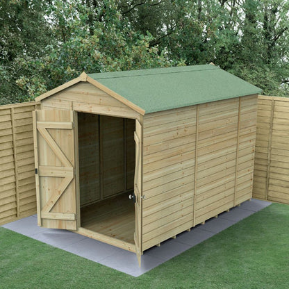 Forest Timberdale 6x10 Apex Shed - Double Door - No Windows - JJ Building Materials