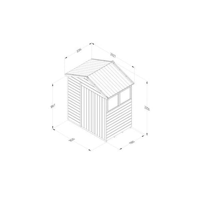 Forest Timberdale 6x4 Apex Shed - 2 Windows - 1 Opening - JJ Building Materials
