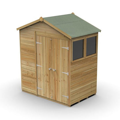 Forest Timberdale 6x4 Apex Shed - 2 Windows - 1 Opening - JJ Building Materials