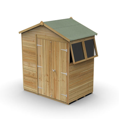 Forest Timberdale 6x4 Apex Shed - 2 Windows - 2 Opening - JJ Building Materials