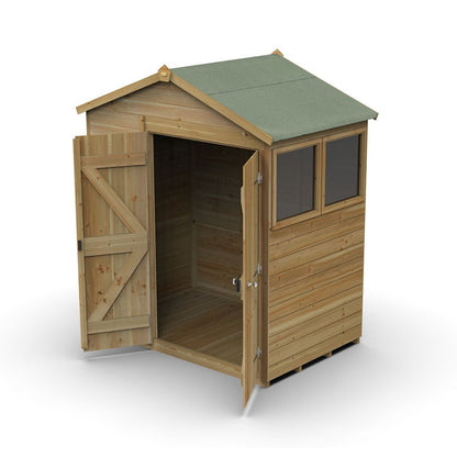 Forest Timberdale 6x4 Apex Shed - 2 Windows - 2 Opening - JJ Building Materials