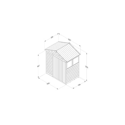 Forest Timberdale 6x4 Apex Shed - 2 Windows - 2 Opening - JJ Building Materials