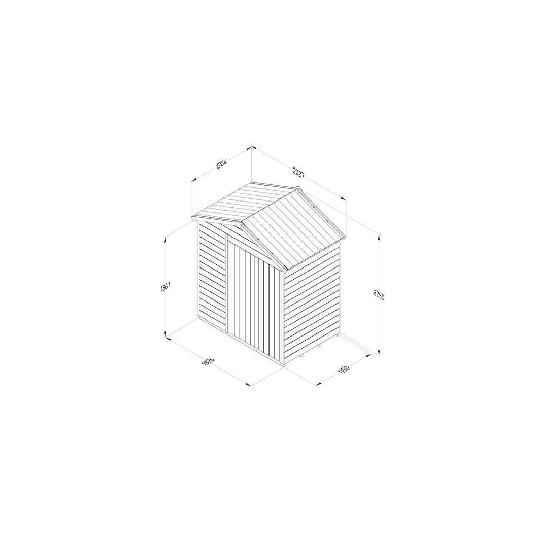 Forest Timberdale 6x4 Apex Shed - No Windows - JJ Building Materials