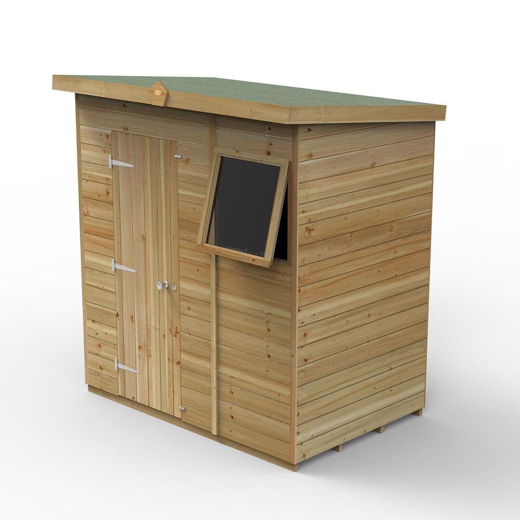 Forest Timberdale 6x4 Pent Shed - 1 Window - 1 Opening - JJ Building Materials