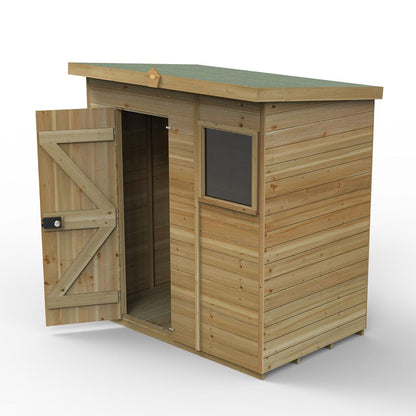 Forest Timberdale 6x4 Pent Shed - 1 Window - 1 Opening - JJ Building Materials