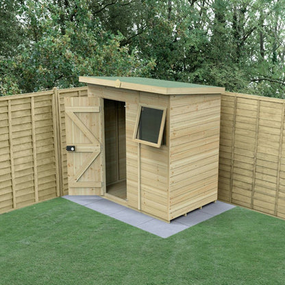 Forest Timberdale 6x4 Pent Shed - 1 Window - 1 Opening - JJ Building Materials