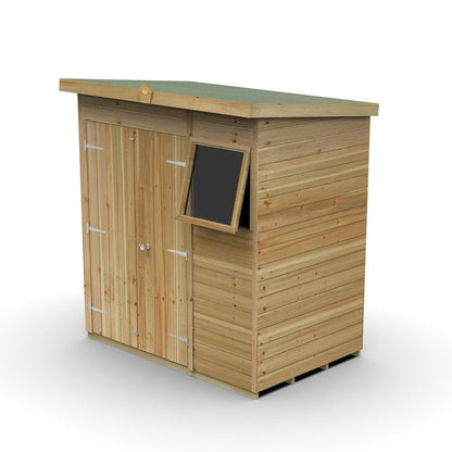 Forest Timberdale 6x4 Pent Shed - Double Door - 1 Window - 1 Opening - JJ Building Materials