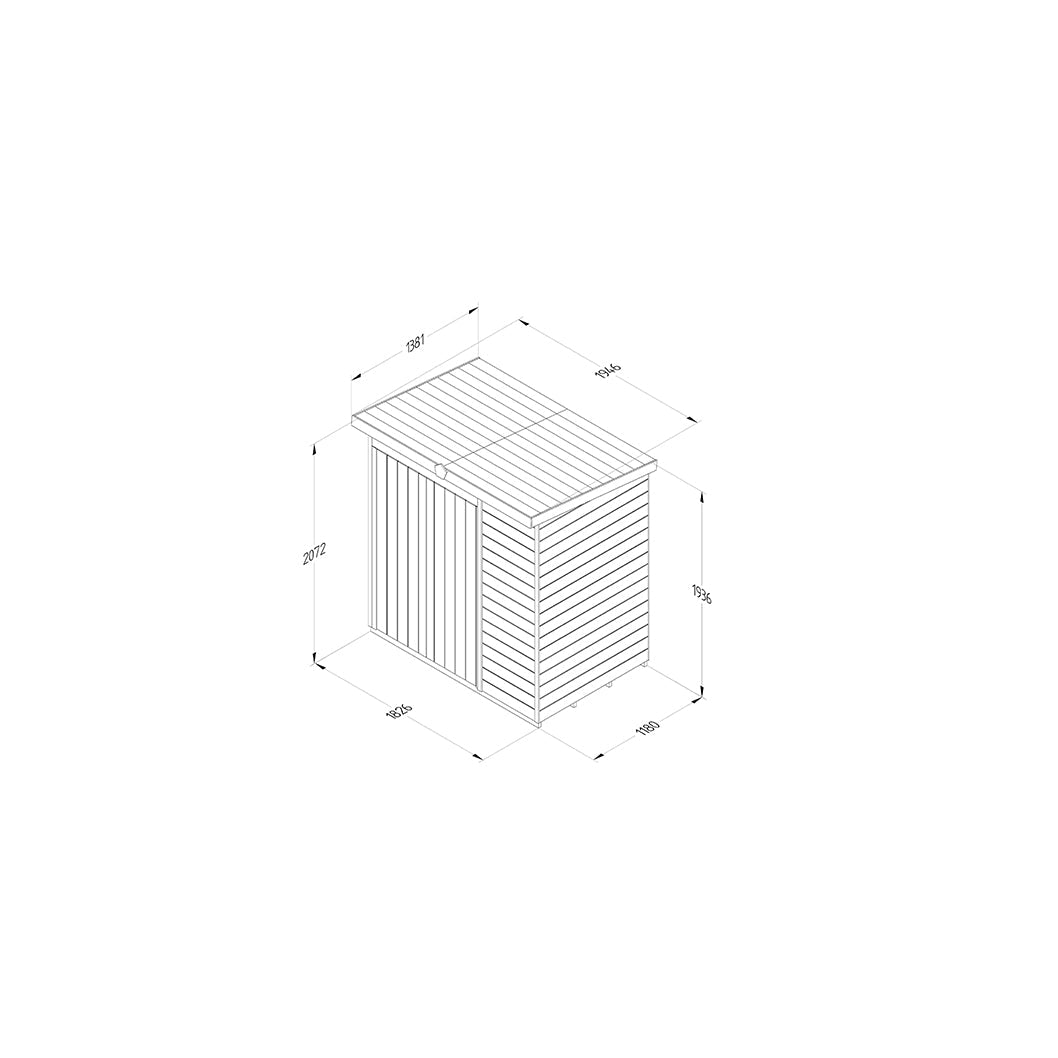 Forest Timberdale 6x4 Pent Shed - Double Door - No Windows - JJ Building Materials