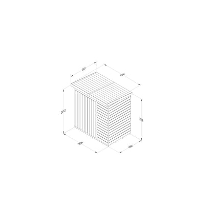 Forest Timberdale 6x4 Pent Shed - Double Door - No Windows - JJ Building Materials