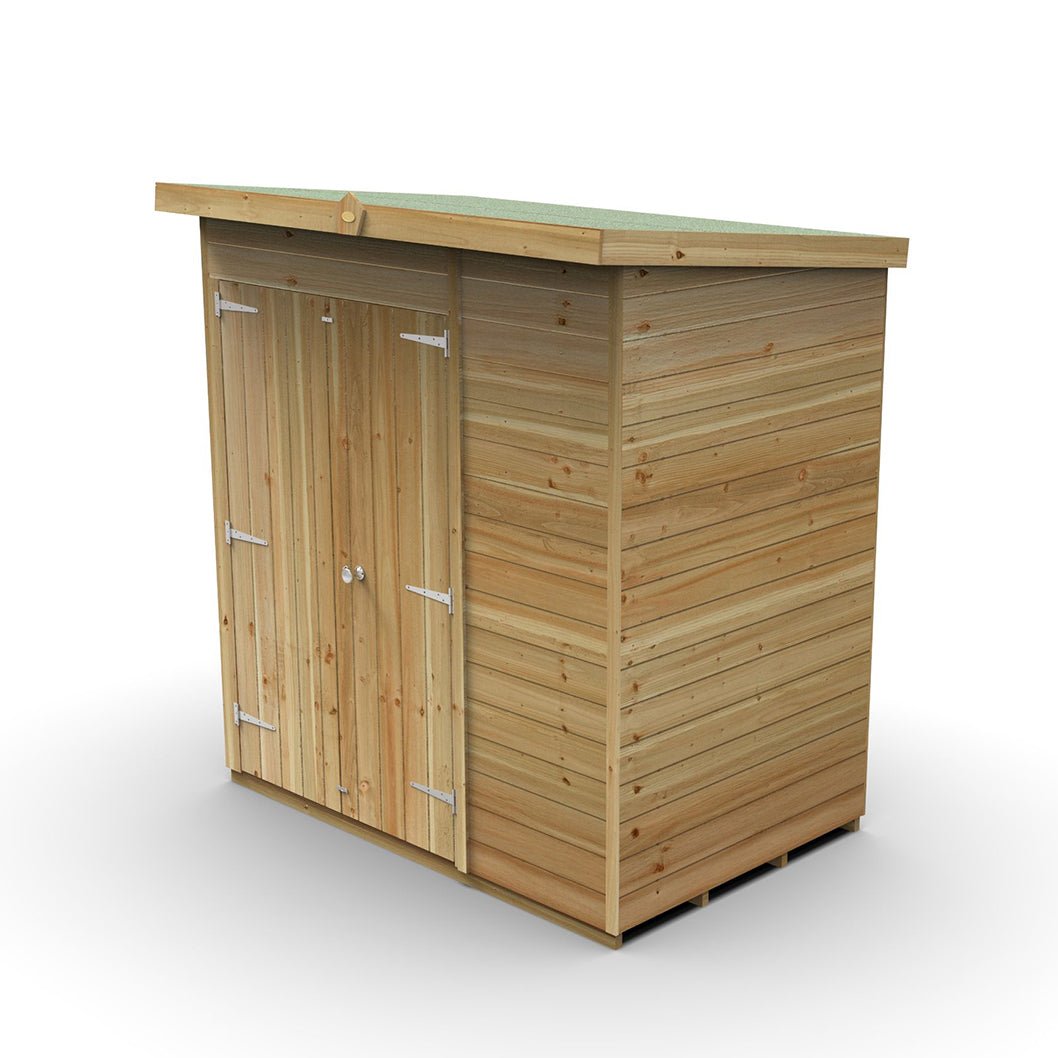 Forest Timberdale 6x4 Pent Shed - Double Door - No Windows - JJ Building Materials