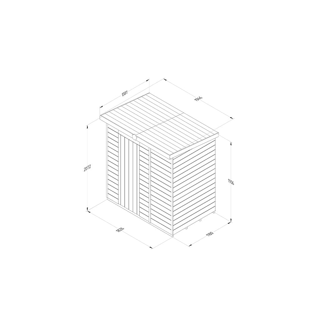 Forest Timberdale 6x4 Pent Shed - No Windows - JJ Building Materials