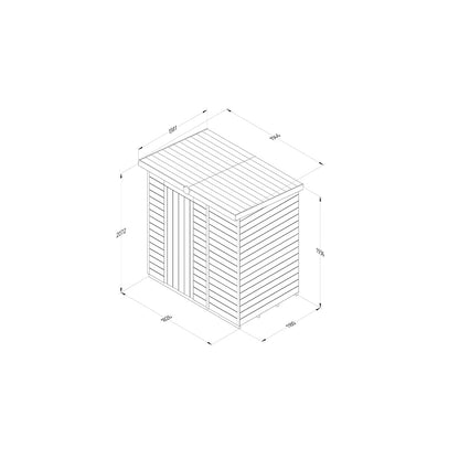 Forest Timberdale 6x4 Pent Shed - No Windows - JJ Building Materials