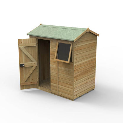 Forest Timberdale 6x4 Reverse Apex Shed - 1 Window - 1 Opening - JJ Building Materials