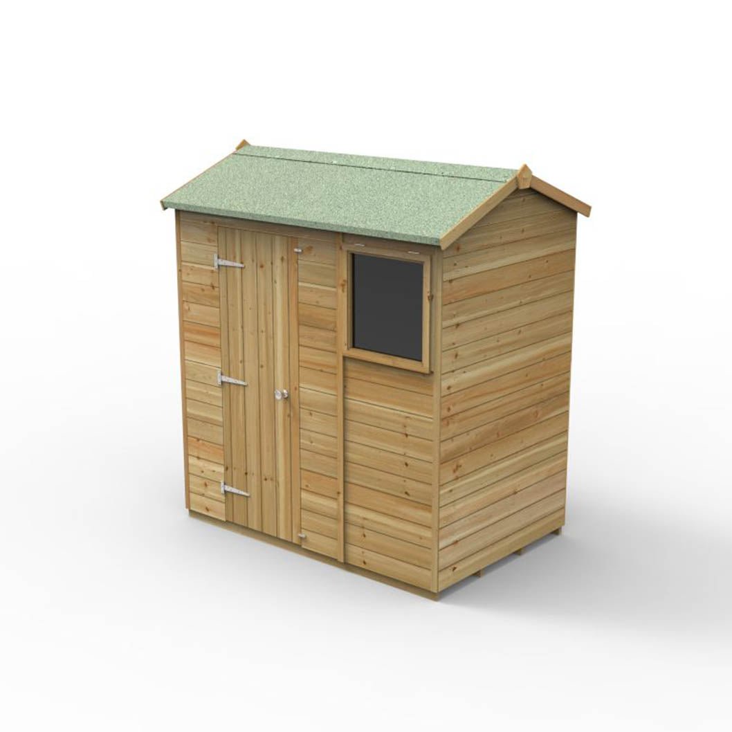Forest Timberdale 6x4 Reverse Apex Shed - 1 Window - 1 Opening - JJ Building Materials