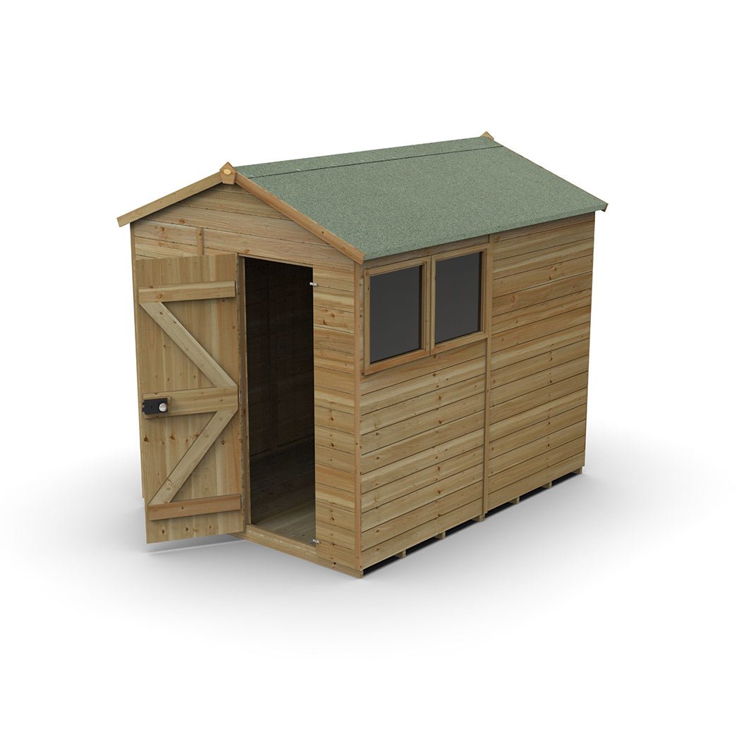 Forest Timberdale 6x8 Apex Shed - 2 Windows - 2 Opening - JJ Building Materials