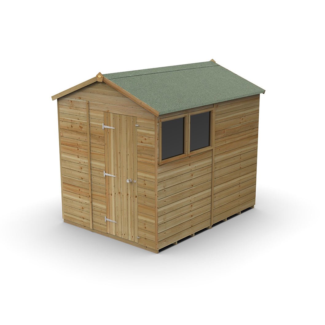 Forest Timberdale 6x8 Apex Shed - 2 Windows - 2 Opening - JJ Building Materials